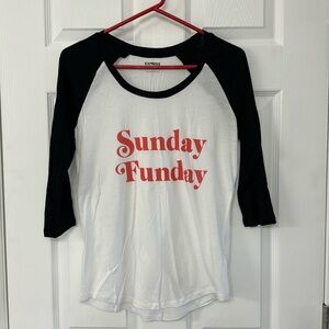 Express 3/4 sleeve Baseball shirt Size small